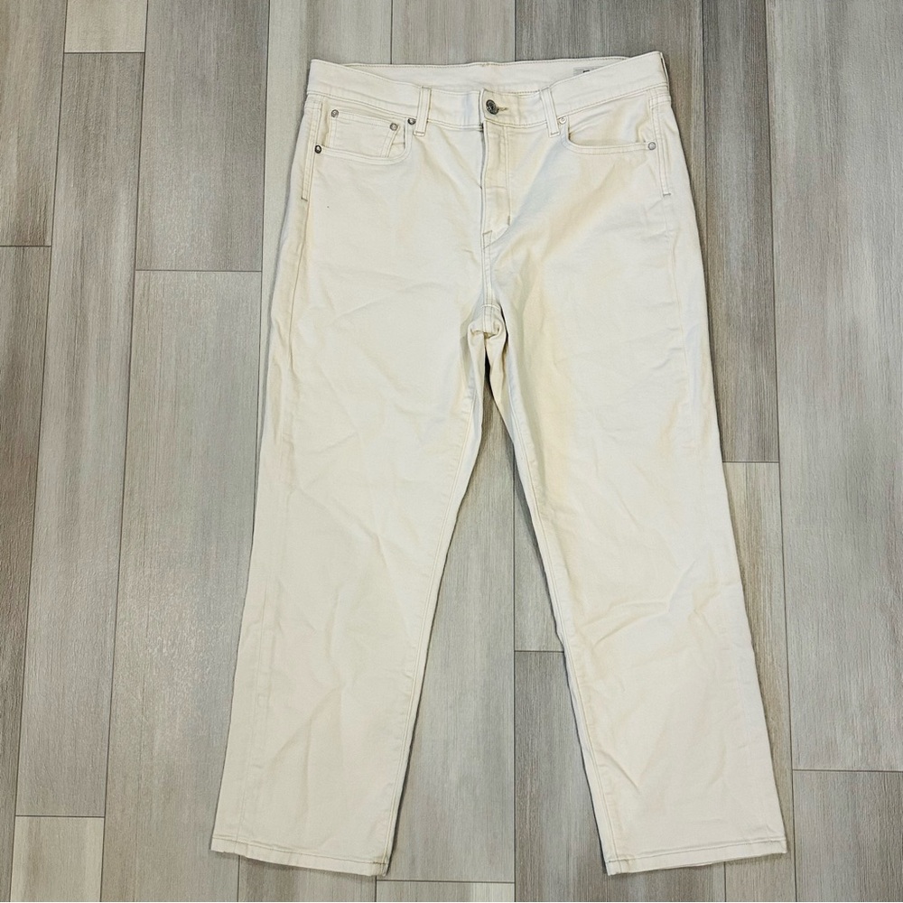 AYR Women's Straight Leg Jeans in Cream - Picture 4 of 11